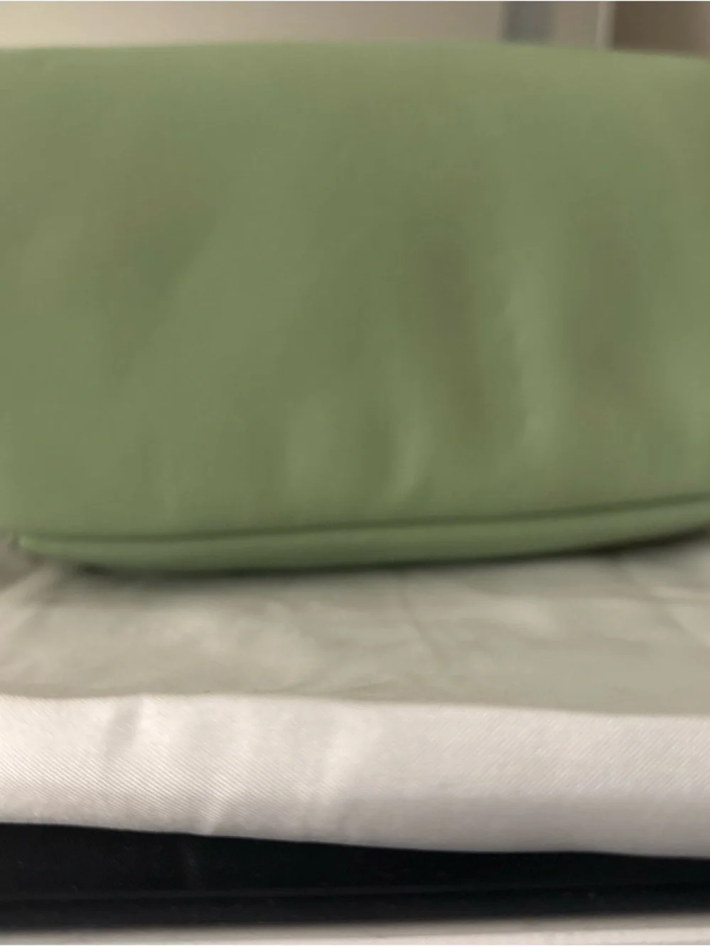 Coach Sage Green Leather Shoulder Bag with Signature C Clasp